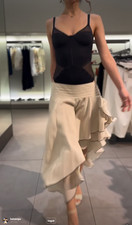Gonna donna Zara beige verde