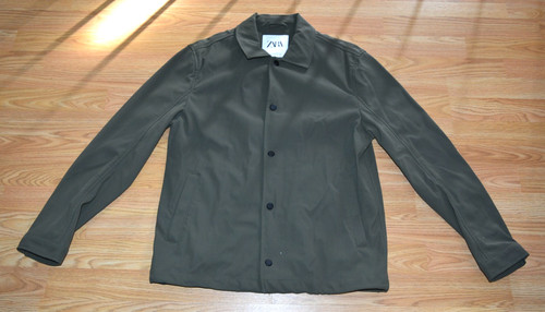 Zara giacca impermeabile verde - zara,
