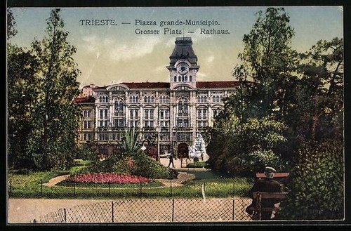 Cartolina trieste piazza - cartolina,