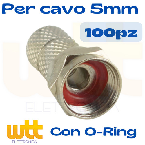 100pz connettore con oring - connettore,