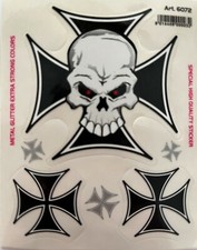 ADESIVI DIVERTENTI PER AUTO E CASCO GRANDE 6.4X6.4 CM - PICCOLI 3.6X3.6 CM