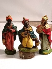 Statuine Presepe made in Italy 12cm, in Gesso anni 50 " RE MAGI "