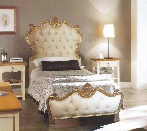 Letto singolo legno - letto, barocco