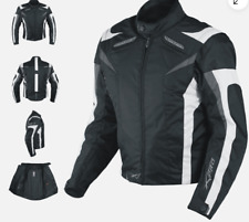 n.2 Giacca Tessuto Moto Protezioni CE Manica Staccabile Gilet Termico Removibile