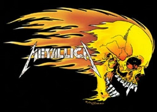 Poster metallica teschio - metallica, fuoco