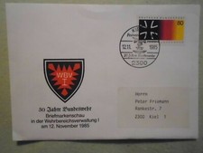 Bf 30J. Bundeswehr WBV I FDC ESST Kiel 12.11.1985 gelaufen