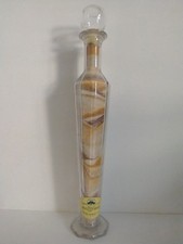 Vaso-bottiglia in vetro, con tappo, alto cm 32, porta fiore, arredo classico