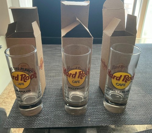 Hard rock cafe shot glass - rock, lot