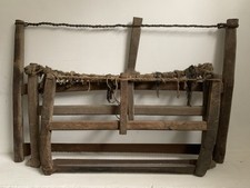 3 Seghe Ad Arco Legno Ferro Primi ‘900 Tirante in Corda Sega 2 Mani Vintage