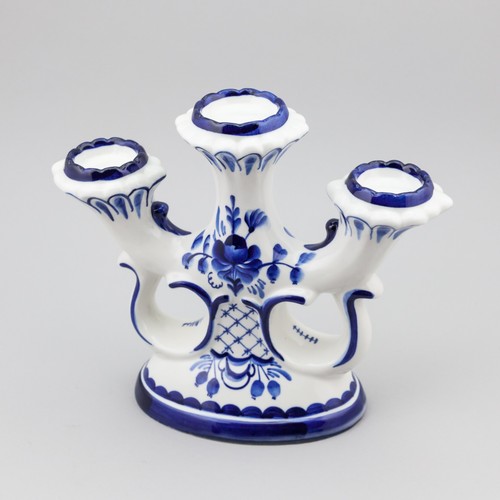 Gzhel gzel ceramic candelabro - ceramic,