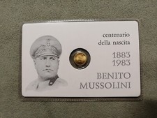 Benito mussolini moneta dorata - mussolini,