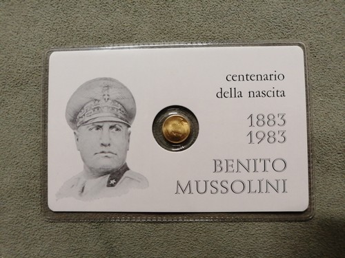 Benito mussolini moneta dorata - benito,