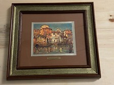 Cromolitografia su lastra d'argento GIAMPIETRO MAGGI  "Luci e Colori a Venezia"