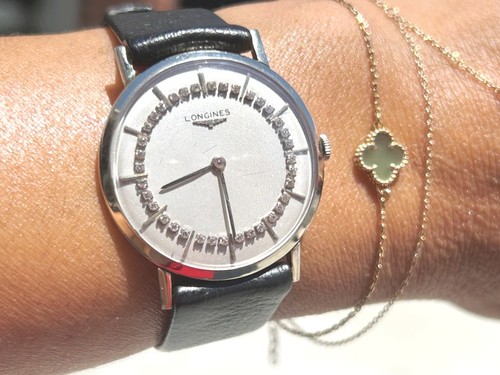 14k white gold longines - white,
