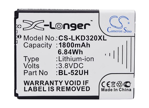 Replacement battery for - for, lg