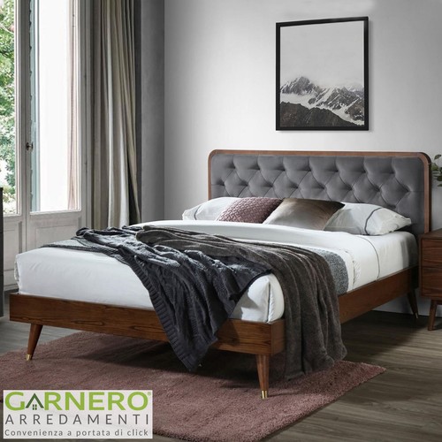 Letto 160 noce - , con