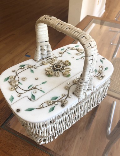 Borsa vintage cestino lucite