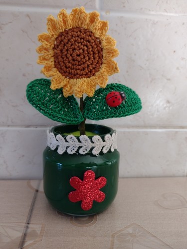 Vasetto fiore girasole - vasetto,