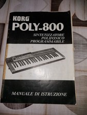 KORG  - POLY_800   MANUALE DI ISTRUZIONE