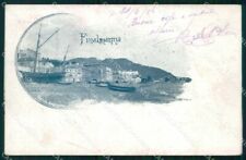 Savona Finale Marina Spiaggia con Barche cartolina RT3098