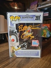 Adesivo Bill Farmer firmato 2017 condiviso con Halloween Pippo Funko con JSA COA