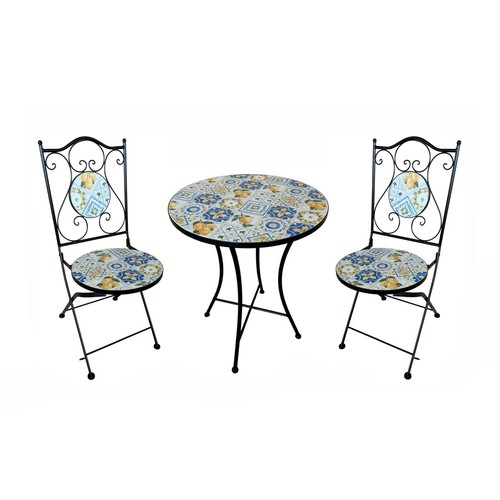 Set bistrot tavolo mosaico - set,