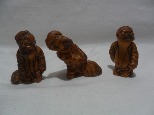 Set tre vecchie statuine in - di,
