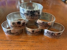 Set Of 6 Iraqi Niello Silver