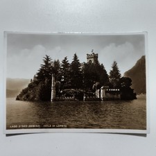 LAGO D’ISEO SEBINO ISOLA DI LORETO SPEDITA 1941 CARTOLINA ANTICA  D' EPOCA