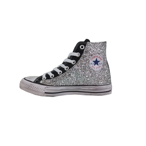 Converse glitter argento - converse, nero