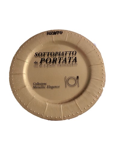 Vassoi sottopiatti tondi - 2, oro