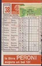 TOTOCALCIO schedina n. 38 del