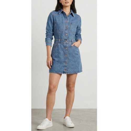 Zara mini abito denim manica - zara,