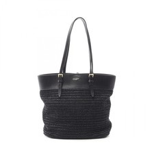 Borsa a tracolla SAINT LAURENT PARIS East West 609017 pelle paglia nera usata