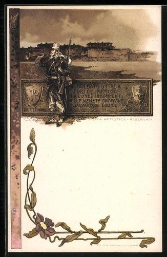 Cartolina soldato uniforme - cartolina, in