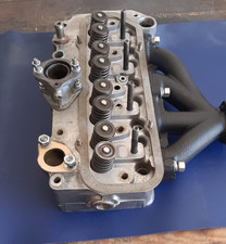 Testata Fiat 600 D d'epoca completa di collettori scarico e carburatore