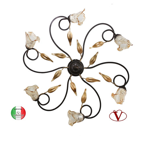 Plafoniera arte povera ferro