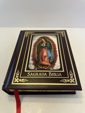 Sagrada Biblia de Lujo Piel Curada Espanol Spanish Edition Burgundy Leather
