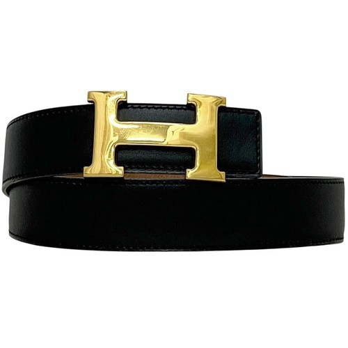 Hermes belt black camel - h-belt,, black,