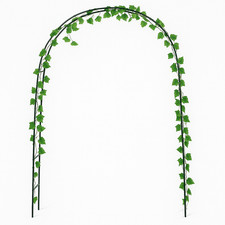 Arco in Metallo per Fiori e Rampicanti 140x38x200/240 cm verniciato verde