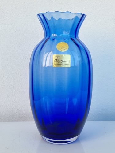 Vaso vintage cristallo blu - vintage,