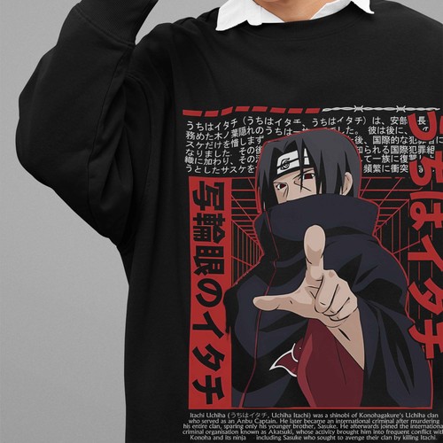 Felpa naruto anime itachi - naruto,