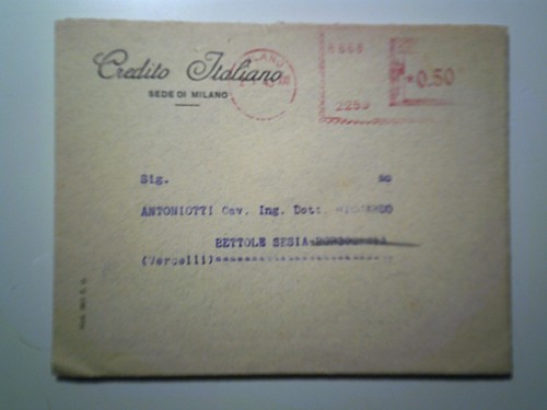 Busta viaggiata credito - busta, "credito