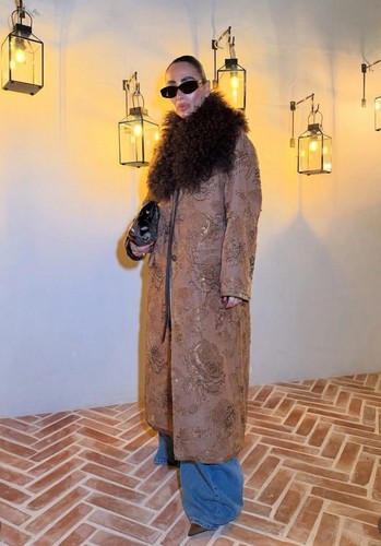 Zara cappotto lungo ricamato - lungo,