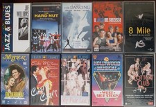 Lotto 10 VIDEOCASSETTE VHS MUSICAL COMMEDIE MUSICALI JAZZ DANZA BALLETTO rarità!