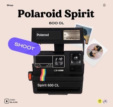 Macchina fotografica vintage Polaroid 600 CL Spirit pellicola istantanea | Polaroid retrò arcobaleno anni 90