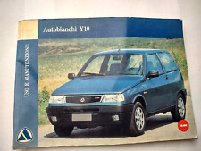 Autobianchi Y10 manuale Uso e manutenzione 3a edizione 1993