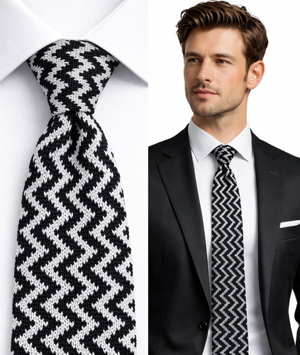 Zig zag uomo cravatta - zig, righe