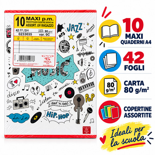 Pigna ragazzo maxi quaderni - 10,