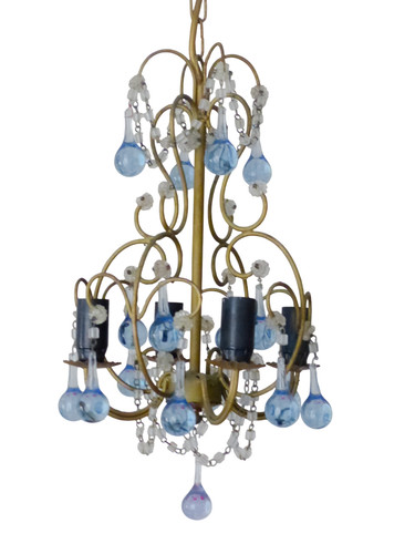 Lampadario vintage gocce - lampadario, blu